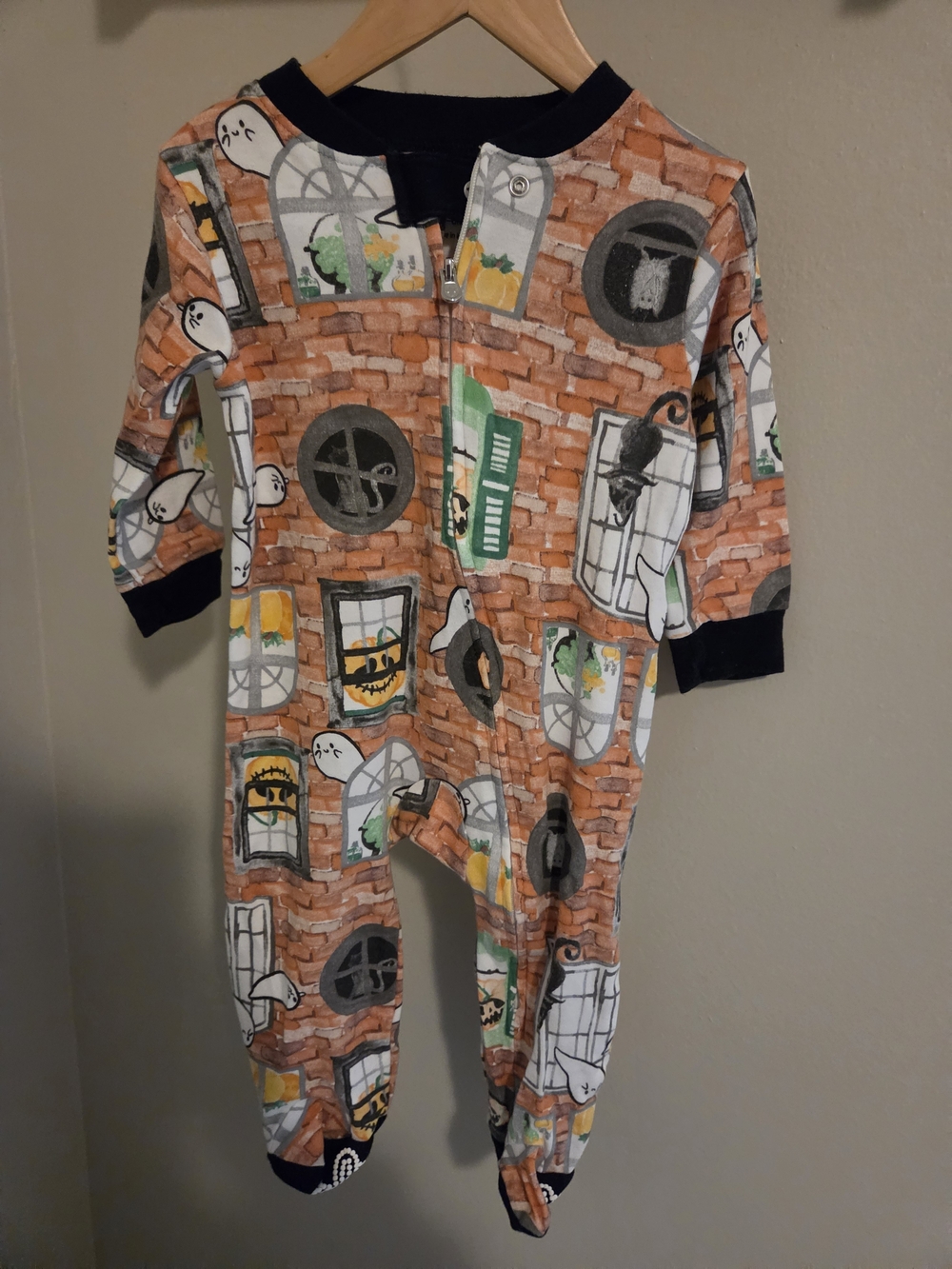 Baby 3-6 M Organic Pajamas Halloween Ghost